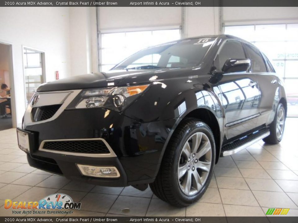 2010 Acura MDX Advance Crystal Black Pearl / Umber Brown Photo #1