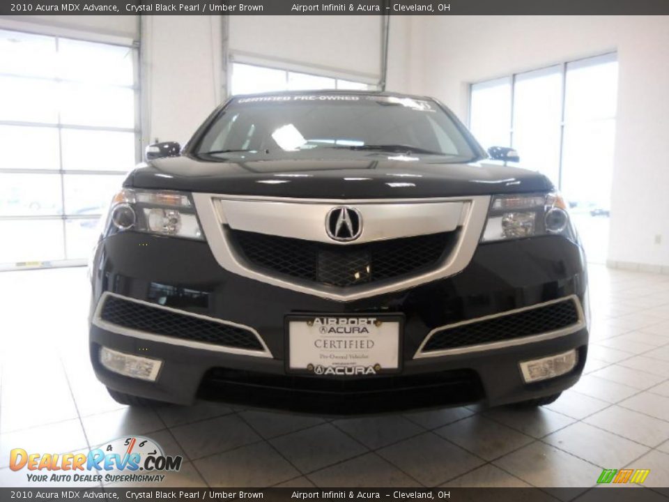 2010 Acura MDX Advance Crystal Black Pearl / Umber Brown Photo #2