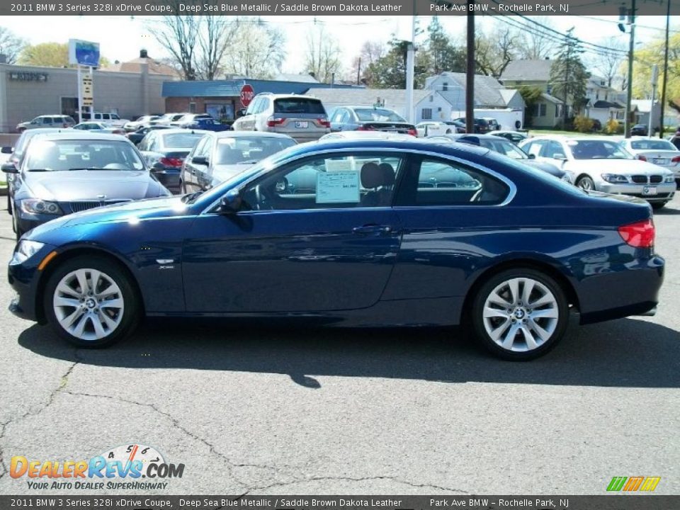 2011 BMW 3 Series 328i xDrive Coupe Deep Sea Blue Metallic / Saddle Brown Dakota Leather Photo #8