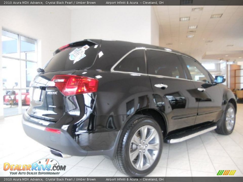 2010 Acura MDX Advance Crystal Black Pearl / Umber Brown Photo #5