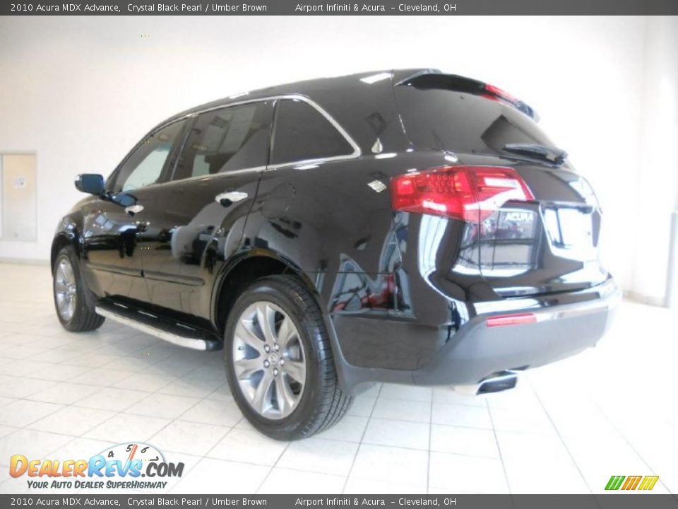 2010 Acura MDX Advance Crystal Black Pearl / Umber Brown Photo #7