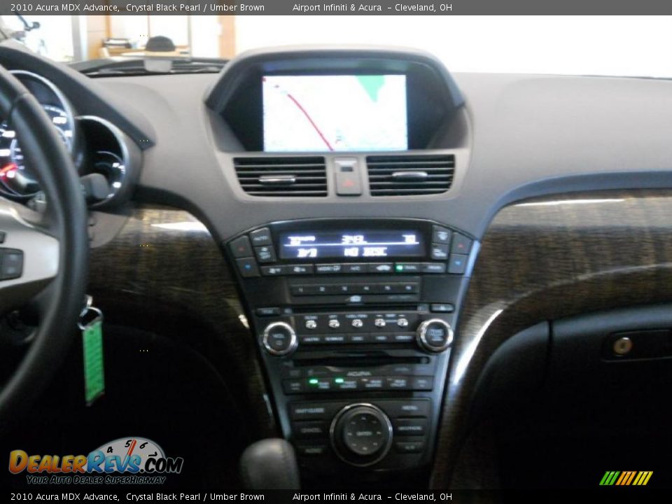 2010 Acura MDX Advance Crystal Black Pearl / Umber Brown Photo #22