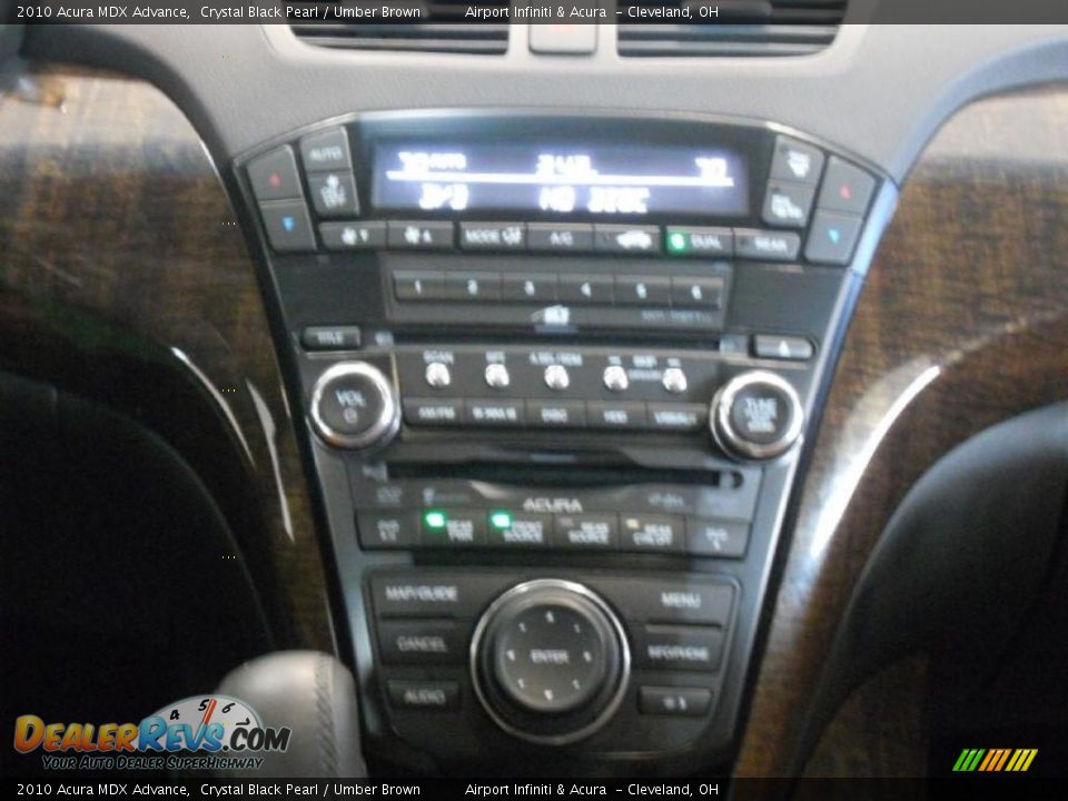 2010 Acura MDX Advance Crystal Black Pearl / Umber Brown Photo #24