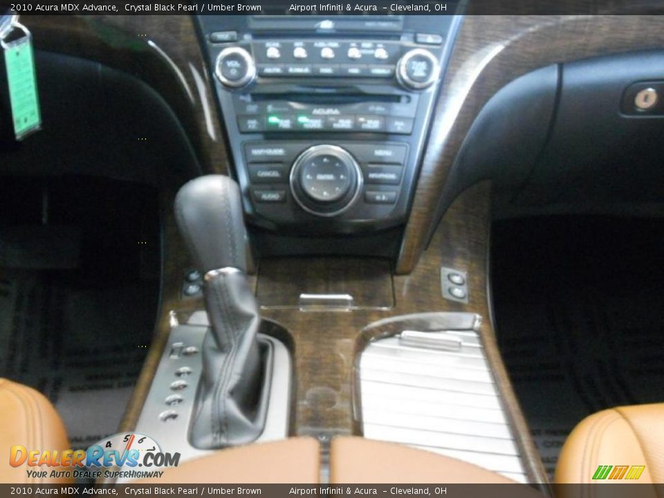 2010 Acura MDX Advance Crystal Black Pearl / Umber Brown Photo #25