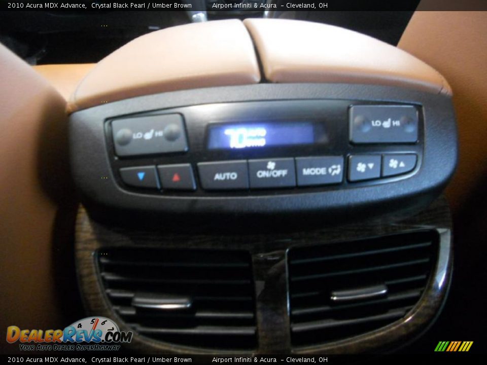 2010 Acura MDX Advance Crystal Black Pearl / Umber Brown Photo #26