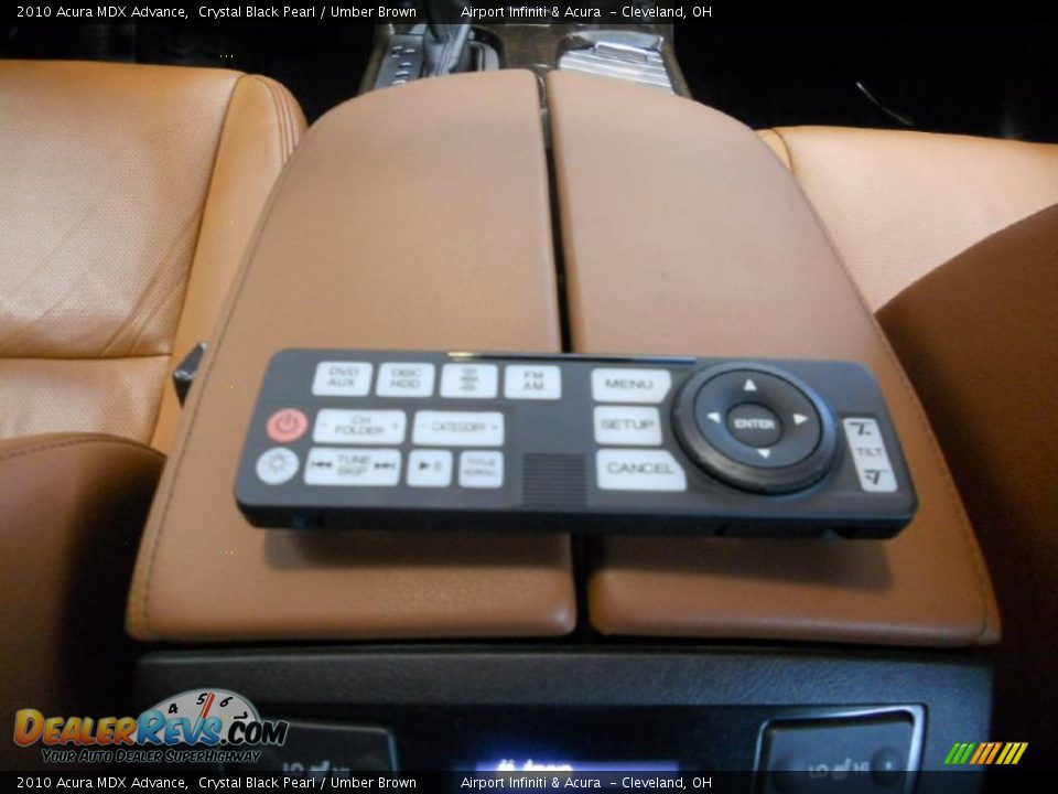 2010 Acura MDX Advance Crystal Black Pearl / Umber Brown Photo #31