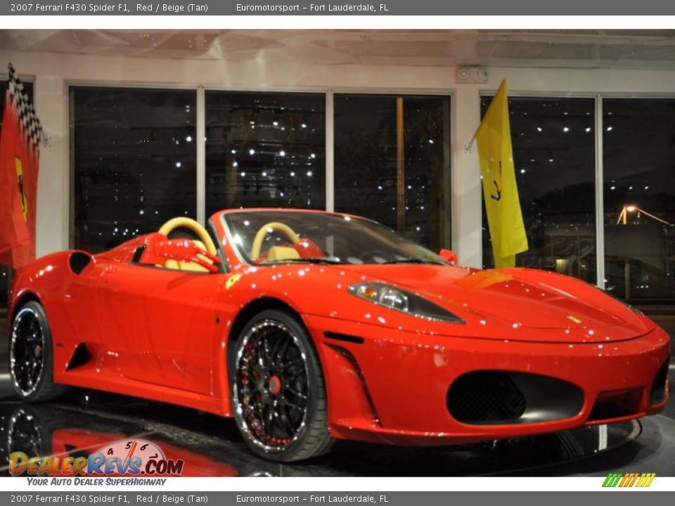 2007 Ferrari F430 Spider F1 Red / Beige (Tan) Photo #1