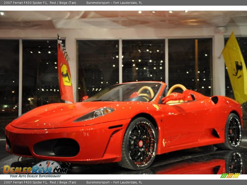 2007 Ferrari F430 Spider F1 Red / Beige (Tan) Photo #3