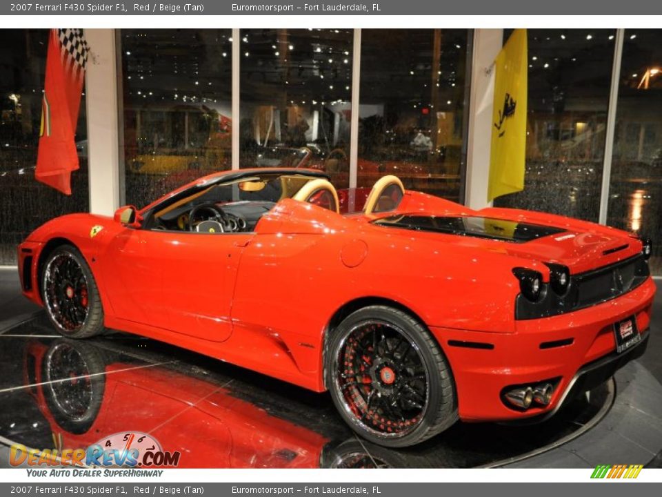 2007 Ferrari F430 Spider F1 Red / Beige (Tan) Photo #4