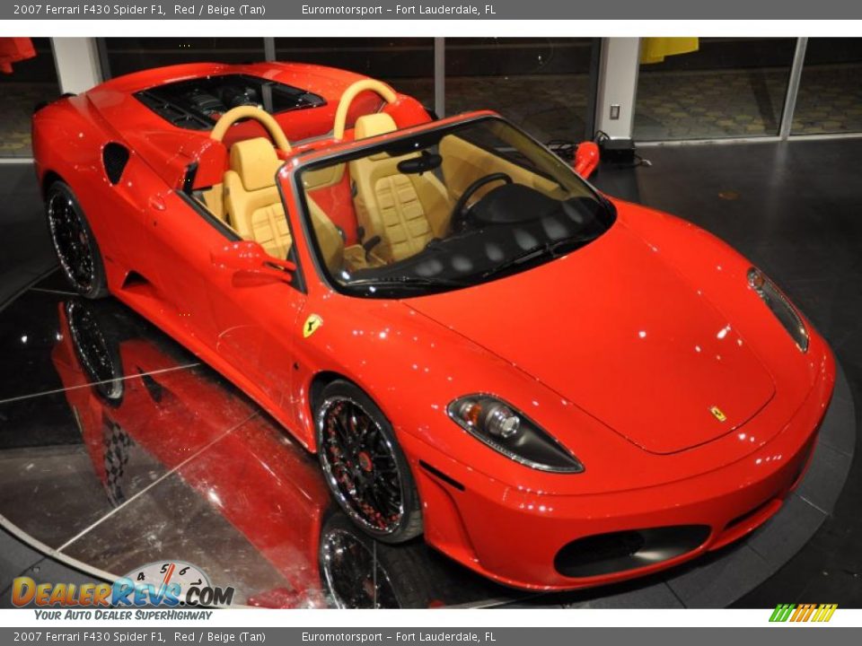 2007 Ferrari F430 Spider F1 Red / Beige (Tan) Photo #18