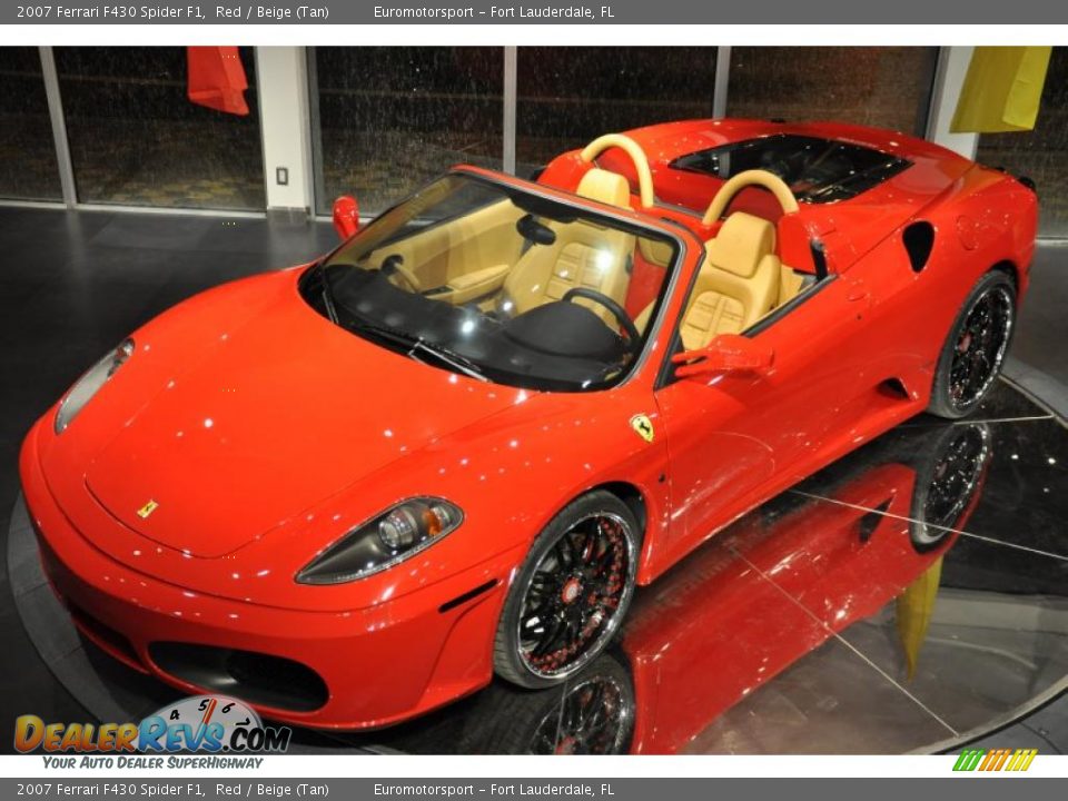 2007 Ferrari F430 Spider F1 Red / Beige (Tan) Photo #24