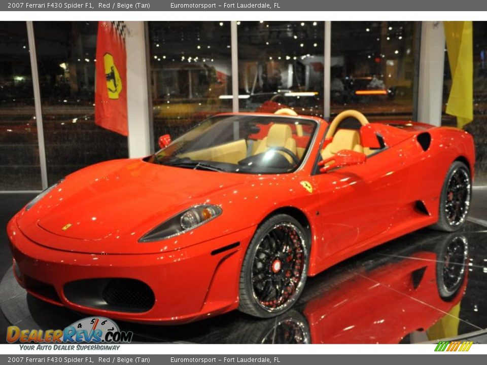 2007 Ferrari F430 Spider F1 Red / Beige (Tan) Photo #25