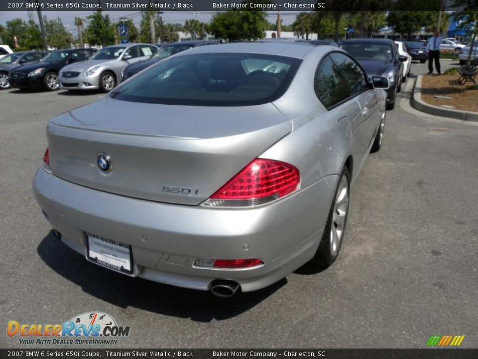 2007 BMW 6 Series 650i Coupe Titanium Silver Metallic / Black Photo #13