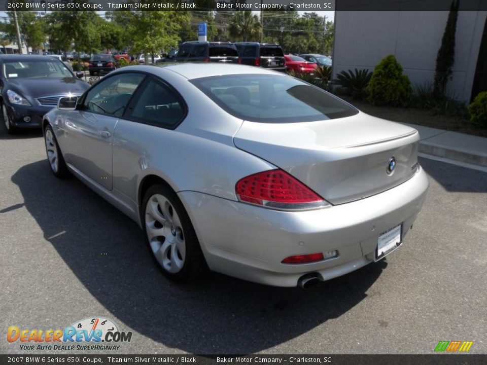 2007 BMW 6 Series 650i Coupe Titanium Silver Metallic / Black Photo #16
