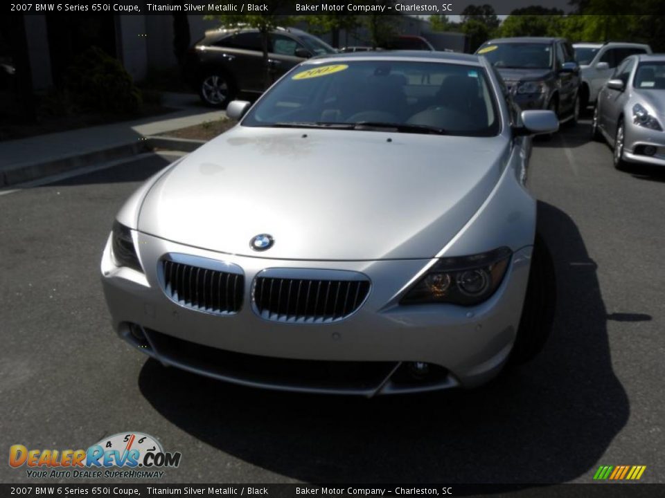 2007 BMW 6 Series 650i Coupe Titanium Silver Metallic / Black Photo #20