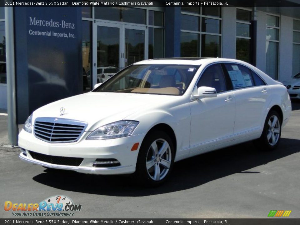 2011 Mercedes-Benz S 550 Sedan Diamond White Metallic / Cashmere/Savanah Photo #10