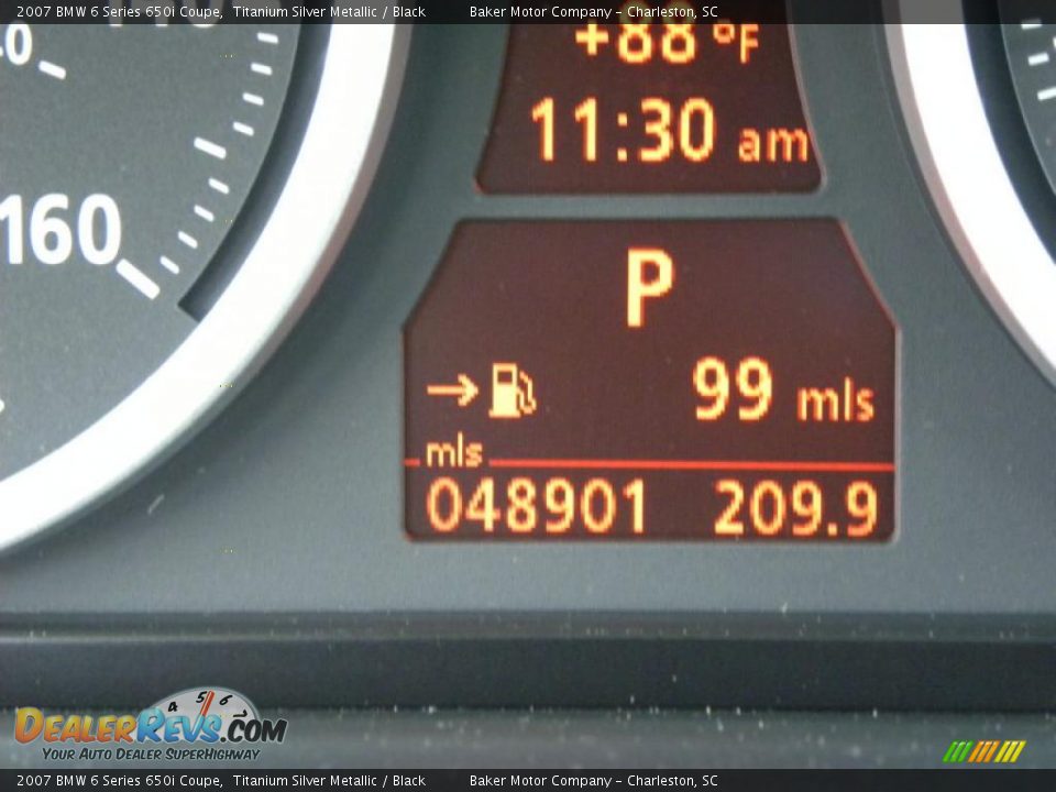 2007 BMW 6 Series 650i Coupe Titanium Silver Metallic / Black Photo #26