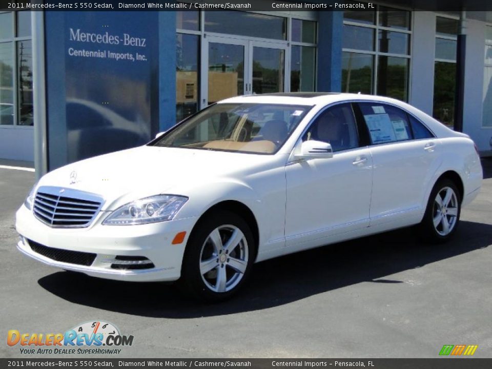2011 Mercedes-Benz S 550 Sedan Diamond White Metallic / Cashmere/Savanah Photo #12