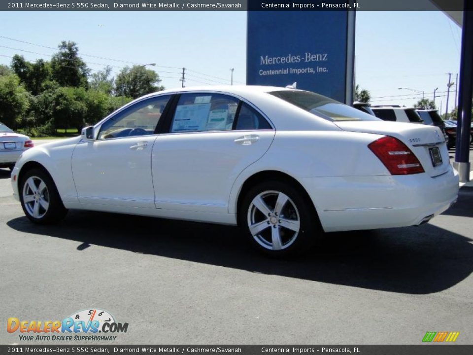 2011 Mercedes-Benz S 550 Sedan Diamond White Metallic / Cashmere/Savanah Photo #13