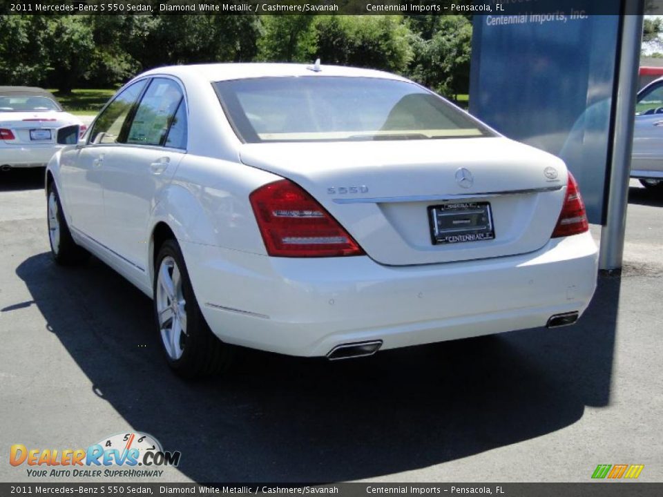 2011 Mercedes-Benz S 550 Sedan Diamond White Metallic / Cashmere/Savanah Photo #14