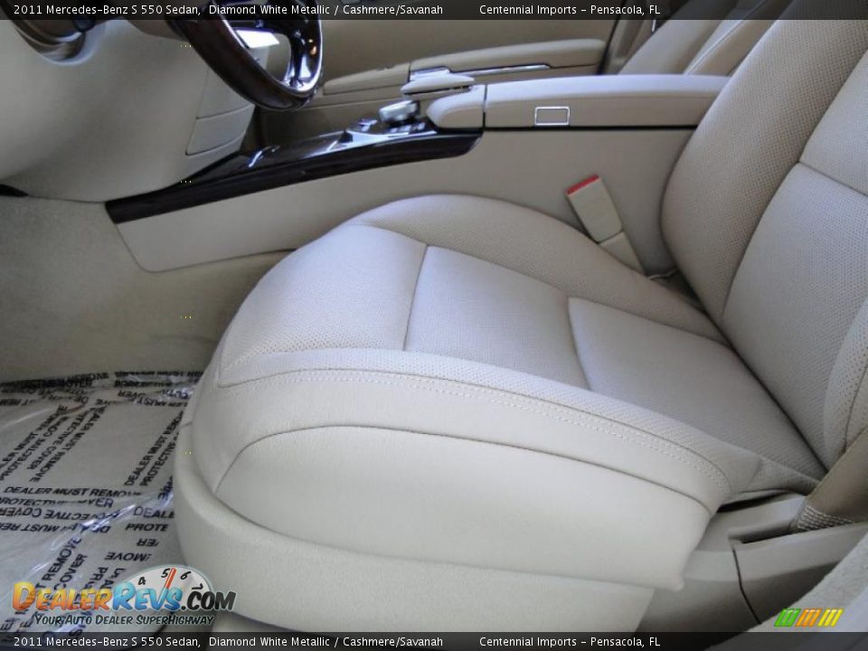 2011 Mercedes-Benz S 550 Sedan Diamond White Metallic / Cashmere/Savanah Photo #16