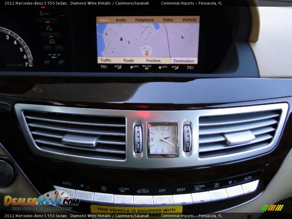 2011 Mercedes-Benz S 550 Sedan Diamond White Metallic / Cashmere/Savanah Photo #19