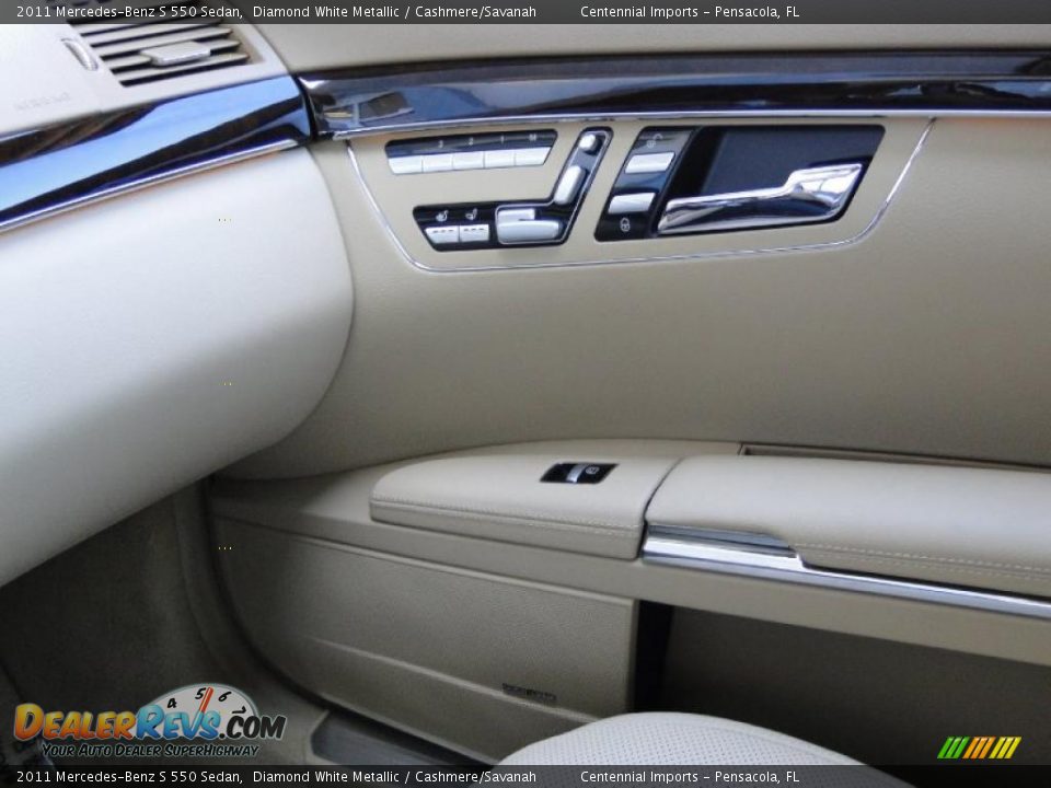 2011 Mercedes-Benz S 550 Sedan Diamond White Metallic / Cashmere/Savanah Photo #20