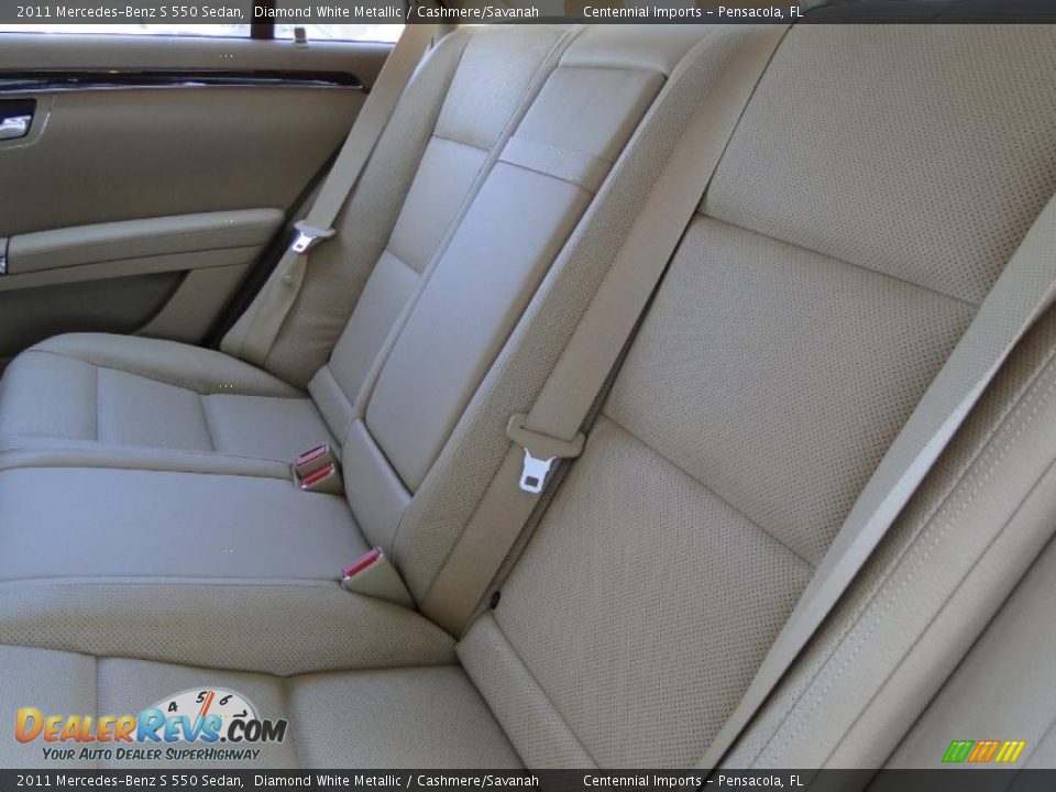 2011 Mercedes-Benz S 550 Sedan Diamond White Metallic / Cashmere/Savanah Photo #22