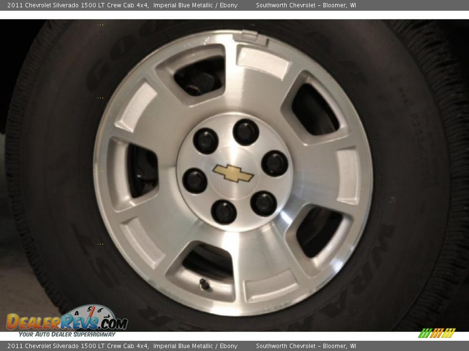 2011 Chevrolet Silverado 1500 LT Crew Cab 4x4 Imperial Blue Metallic / Ebony Photo #14