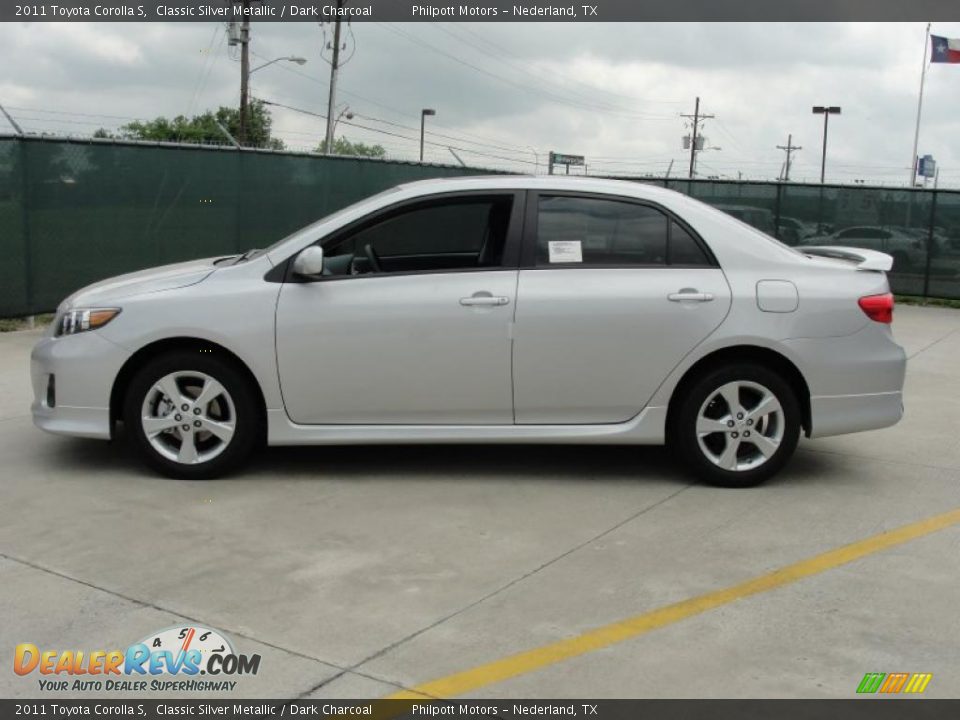 2011 Toyota Corolla S Classic Silver Metallic / Dark Charcoal Photo #6