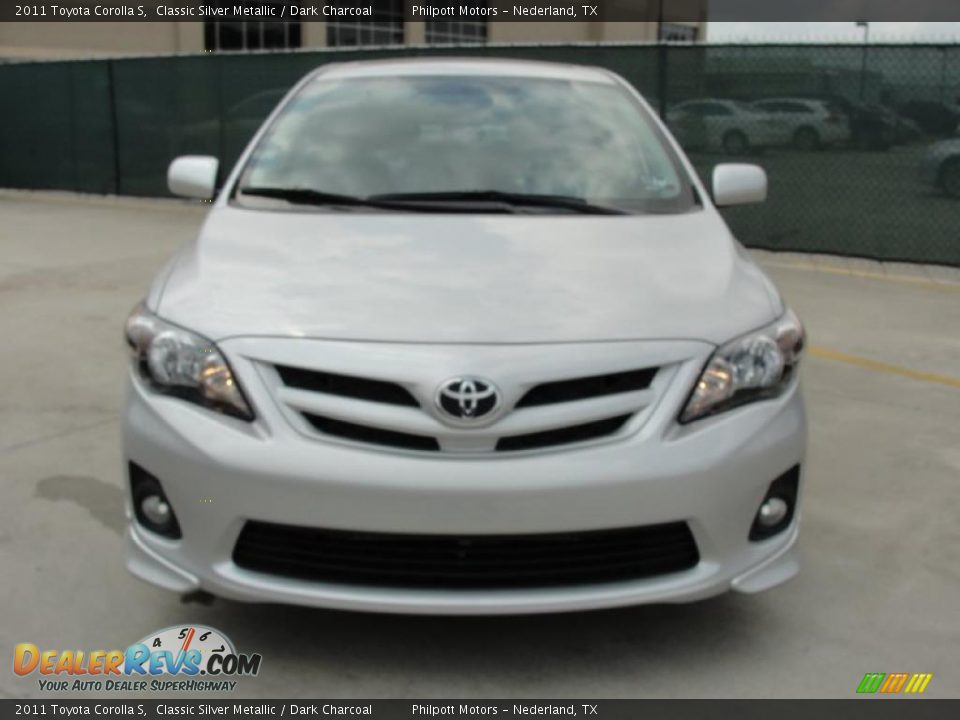 2011 Toyota Corolla S Classic Silver Metallic / Dark Charcoal Photo #8