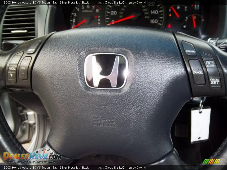 2003 Honda Accord EX V6 Sedan Satin Silver Metallic / Black Photo #15