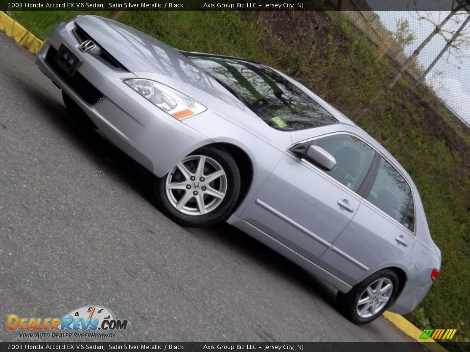 2003 Honda Accord EX V6 Sedan Satin Silver Metallic / Black Photo #28