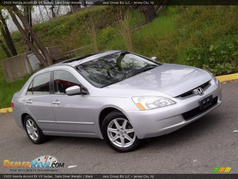 2003 Honda Accord EX V6 Sedan Satin Silver Metallic / Black Photo #30