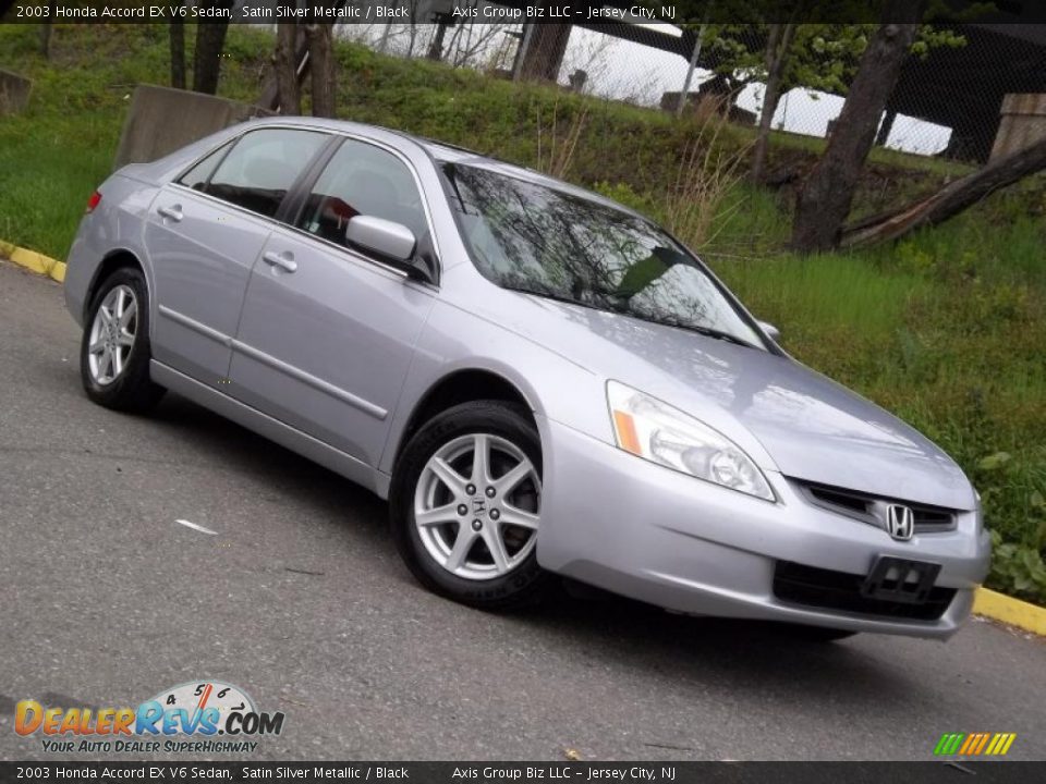 2003 Honda Accord EX V6 Sedan Satin Silver Metallic / Black Photo #31