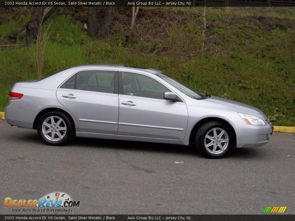 2003 Honda Accord EX V6 Sedan Satin Silver Metallic / Black Photo #33