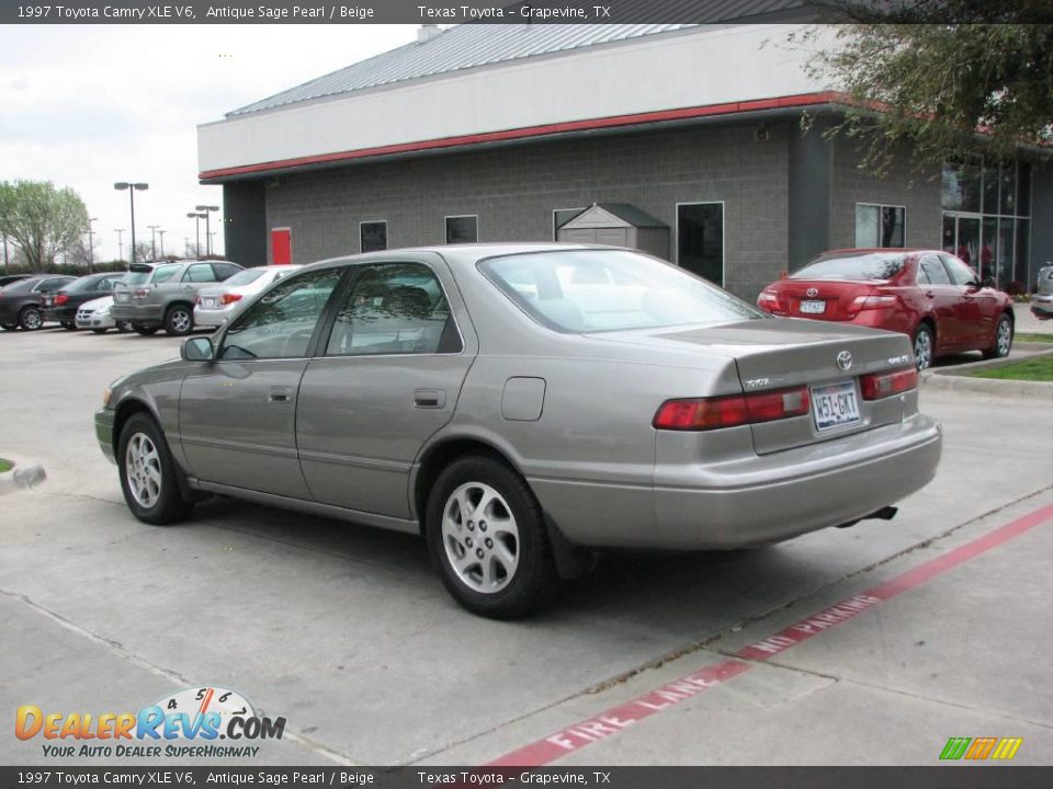 1997 Toyota Camry XLE V6 Antique Sage Pearl / Beige Photo #5