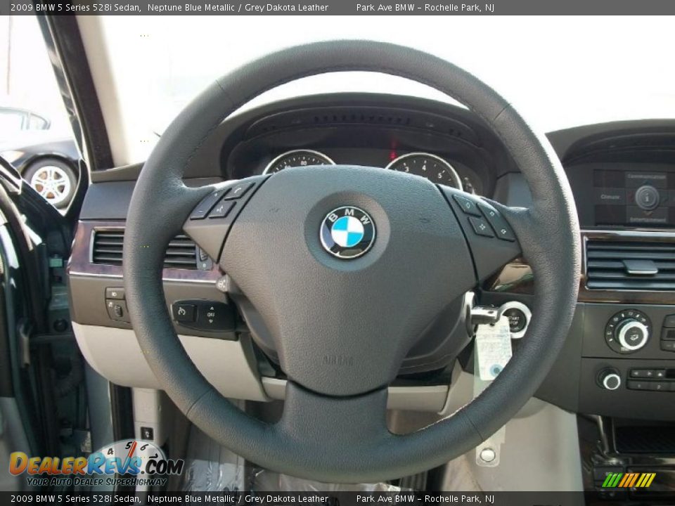 2009 BMW 5 Series 528i Sedan Steering Wheel Photo #15