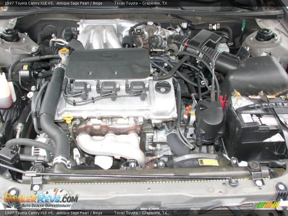 1997 Toyota Camry XLE V6 Antique Sage Pearl / Beige Photo #12