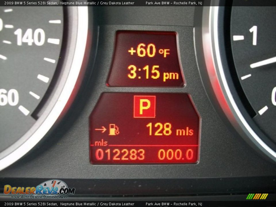 2009 BMW 5 Series 528i Sedan Neptune Blue Metallic / Grey Dakota Leather Photo #18