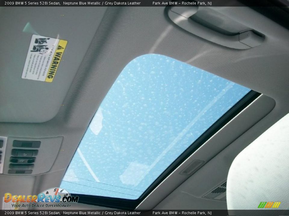 2009 BMW 5 Series 528i Sedan Neptune Blue Metallic / Grey Dakota Leather Photo #21