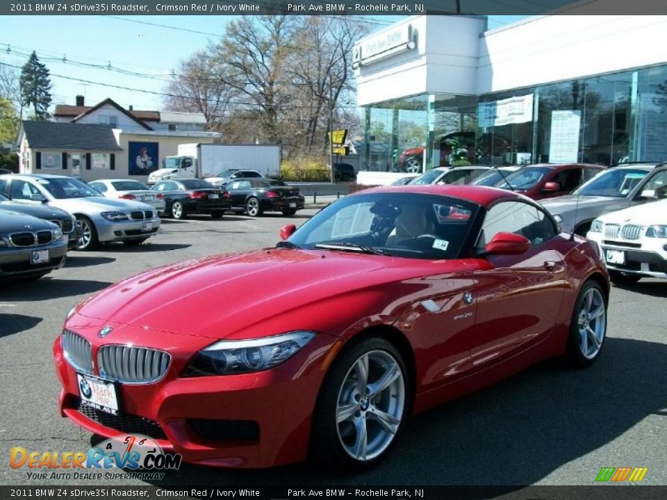 2011 BMW Z4 sDrive35i Roadster Crimson Red / Ivory White Photo #1