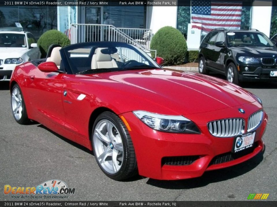 2011 BMW Z4 sDrive35i Roadster Crimson Red / Ivory White Photo #3