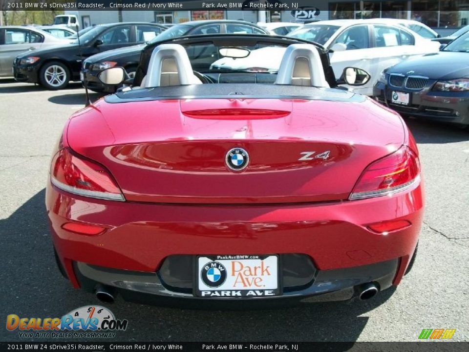 2011 BMW Z4 sDrive35i Roadster Crimson Red / Ivory White Photo #6