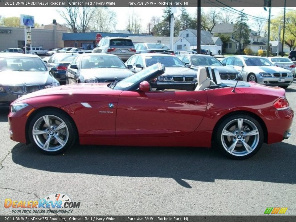 2011 BMW Z4 sDrive35i Roadster Crimson Red / Ivory White Photo #8