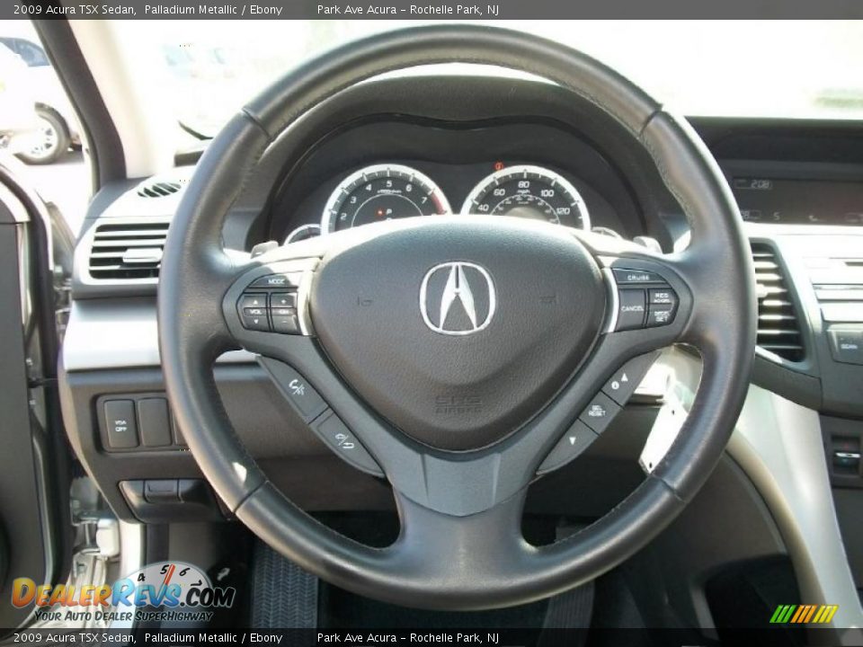 2009 Acura TSX Sedan Palladium Metallic / Ebony Photo #15