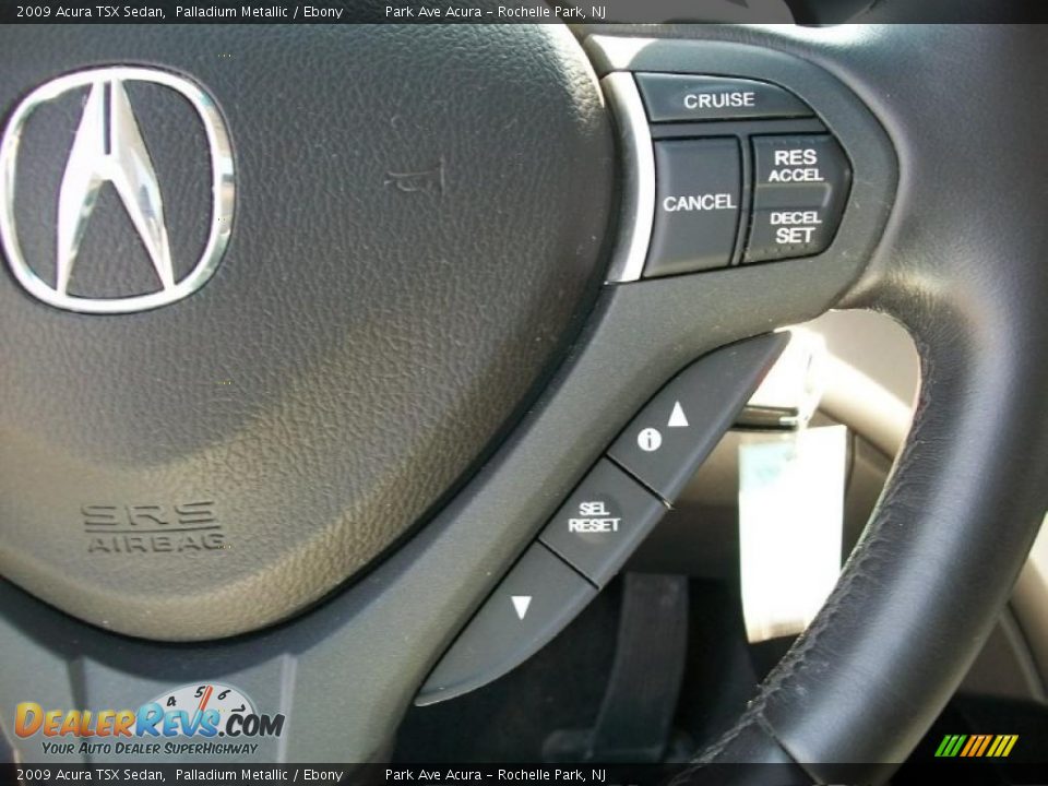 2009 Acura TSX Sedan Palladium Metallic / Ebony Photo #17