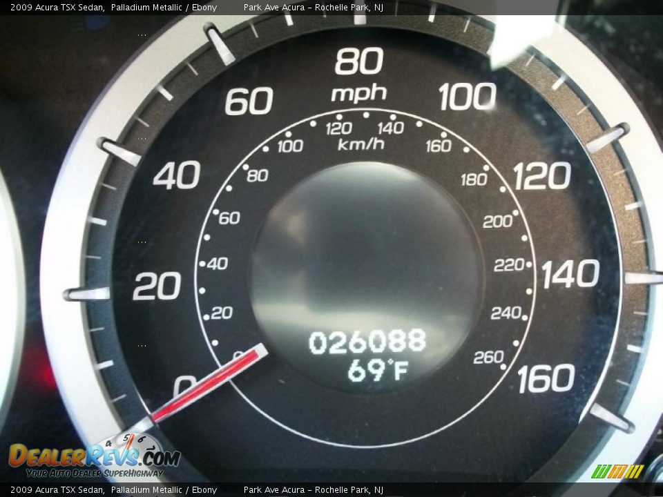2009 Acura TSX Sedan Palladium Metallic / Ebony Photo #18