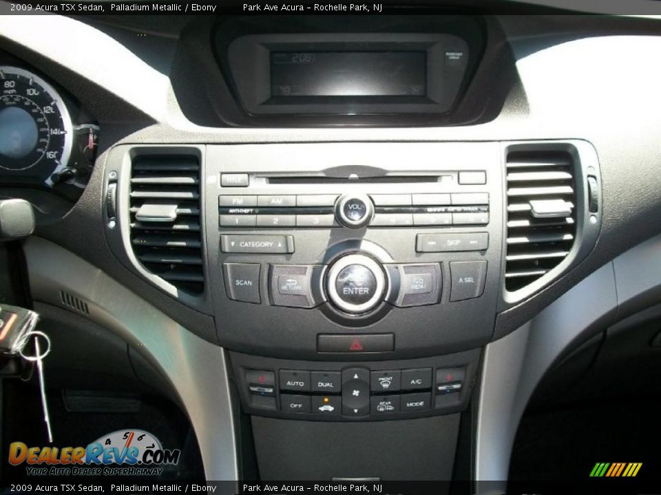 2009 Acura TSX Sedan Palladium Metallic / Ebony Photo #19