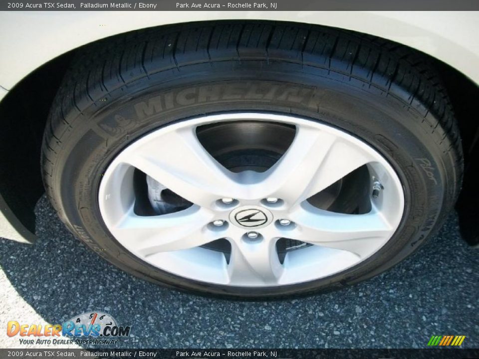 2009 Acura TSX Sedan Palladium Metallic / Ebony Photo #34